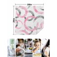 thumbnail image 4 of Pink Grey Cloth Napkins Set of 6 Reusable Dinner Napkins, Geometric Circle Modern Abstract Simple Art Cocktail Napkin Washable Table Napkins for Wedding/Holiday Party/Baby Shower 20"x20", 4 of 7