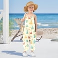 thumbnail image 5 of Girls' Jumpsuits Rompers Summer Casual Sleeveless Rompers With Pockets Spaghetti Strap Romper Sandcastles and Crabs Pattern 4T, 5 of 7