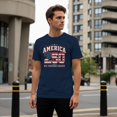 thumbnail image 3 of Smartprints America 250 Big Freedom Energy Men's T-Shirt Navy, Cotton, S, 3 of 4