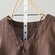 thumbnail image 5 of Vestidos Casuales Para Mujer, Blusas De Mujer De Moda Jersey de cuello en V con abertura y dobladillo de lino sintético de color liso para mujer, camiseta de tirantes de moda, 5 of 6