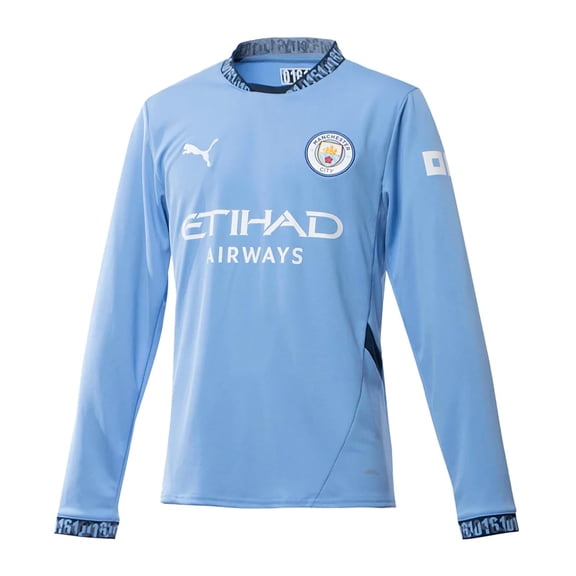PUMA Manchester City Men s Home Long Sleeve Stadium Jersey 2024/25 (US, Alpha, XX-Large, Regular, Regular, Blue)