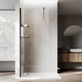 thumbnail image 2 of Sunny Shower 28"x74" Clear Glass Shower Door With Storage Rack Black Aluminum Frame 5/16" Tempered, 2 of 6