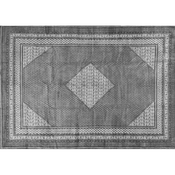 Ahgly Company Indoor Rectangle Medallion Gray Traditional Area Rugs, 2' x 3'
