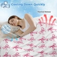 thumbnail image 3 of Cute Pink Bow Cooling Blanket, Lightweight Breathable Summer Throw Blanket with Double Sided Cold Effect, White Sweet Modern Watercolor Picnic Beach Blankets Bed Sheet for Hot Sleepers 30"x40", 3 of 8