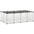 thumbnail image 2 of PawHut Pet Playpen Small Animal Cage Transparent Customizable Fence with Door for Hamster, Guinea Pigs, Chinchilla, 14 x 18 in, 2 of 7