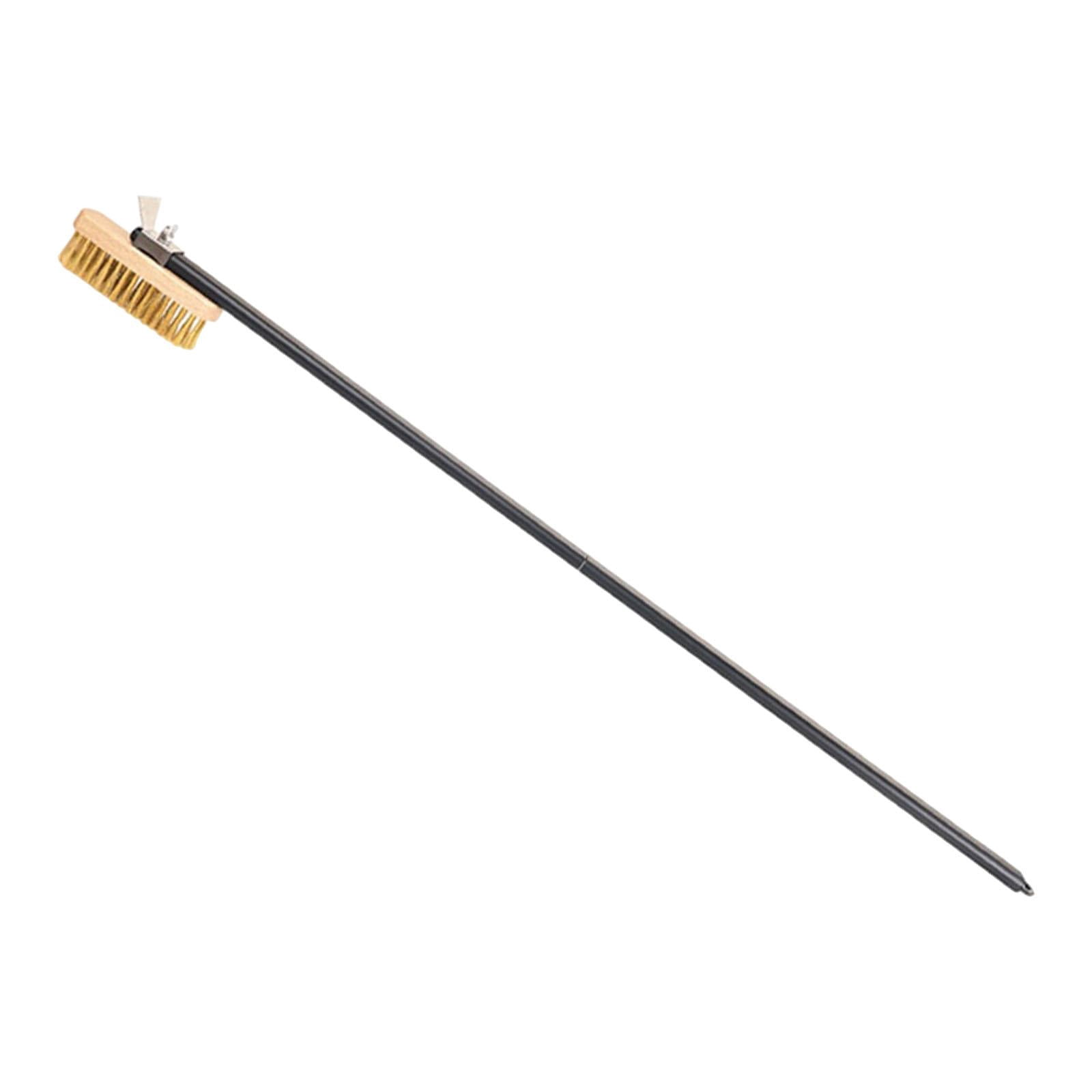 CarpNettore Pizza Oven Brush with Scraper Grill Cleaner Brush for Oven Barbecue Stovetop aluminum handle