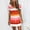 Orange, variant on ZHOGXU Women's Dress Sleeveless V Neck Striped Print Drawstring Fashion Comfortable Dresses With Pockets For Casual Daily Wear,Hot Pink,L