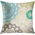 thumbnail image 2 of Juego de 4 fundas de almohada de 18.0 x 18.0 in, diseño floral de bengalas verdes y azules, decoración del hogar, funda de almohada cuadrada para sofá cama, 2 of 5