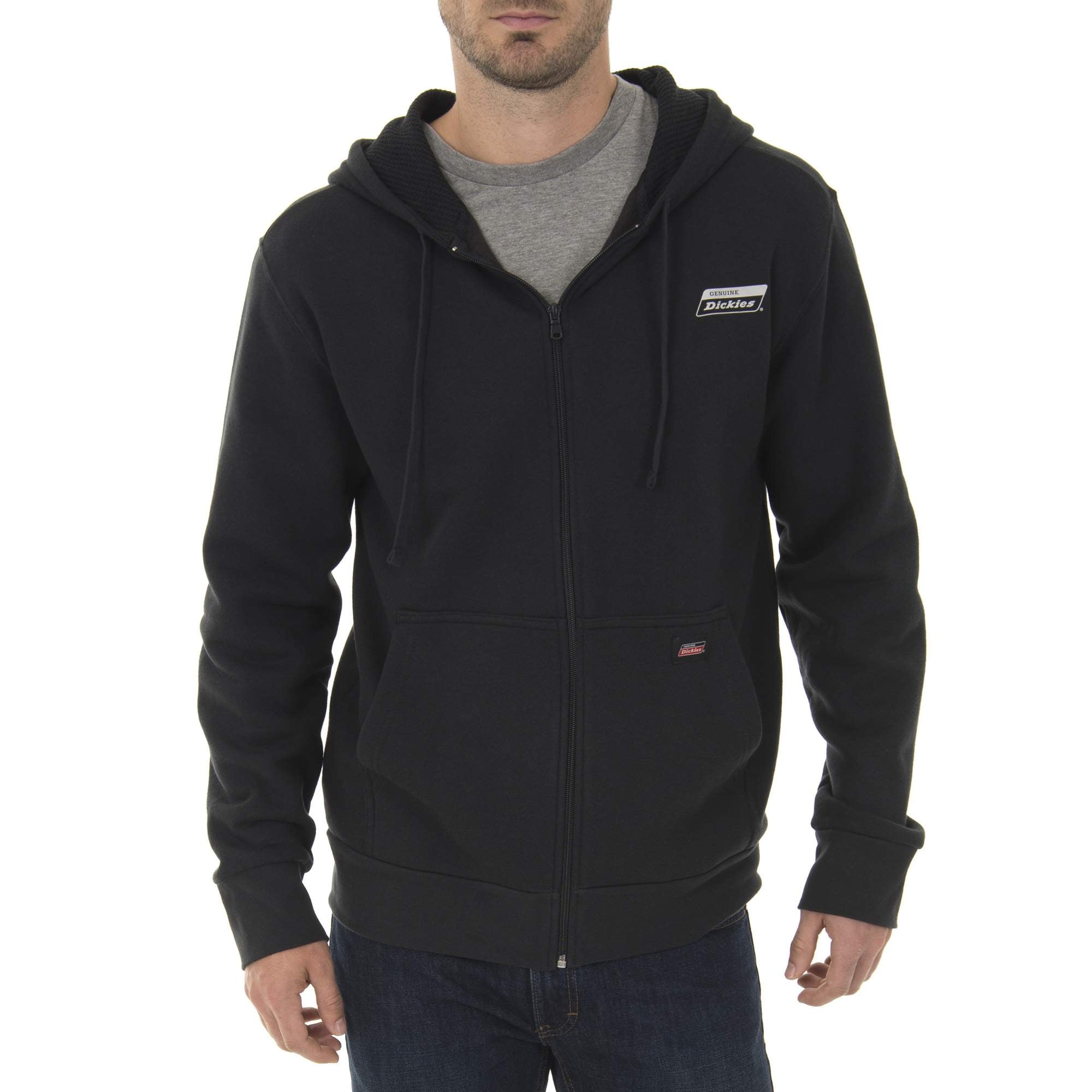 Men's Fleece Zip Hoodie with Waffle Hood