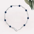 thumbnail image 6 of SZUL Women's Sapphire and Natural Diamond Braided Wave Bracelet in .925 Sterling Silver, 6 of 7