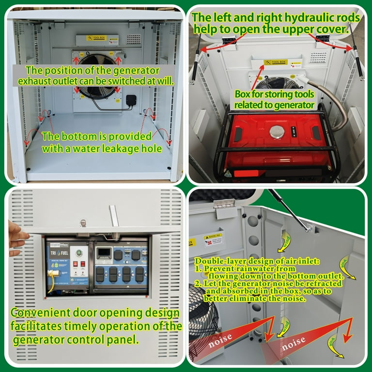 LUNHINK 15000W Generator Enclosure, Soundproof Box, Heavy Duty