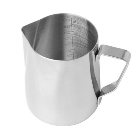 

Jocestyle Stainless Frothing Pitcher Pull Flower Cup Milk Frother with Scale (600ML)