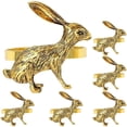 thumbnail image 1 of CIMAXIC easter 6Pcs Easter Bunny Napkin Rings Rabbit Napkin Ring Holders Metal Napkin Holders for Easter Party,2.17"X2.09"X1.57", 1 of 3