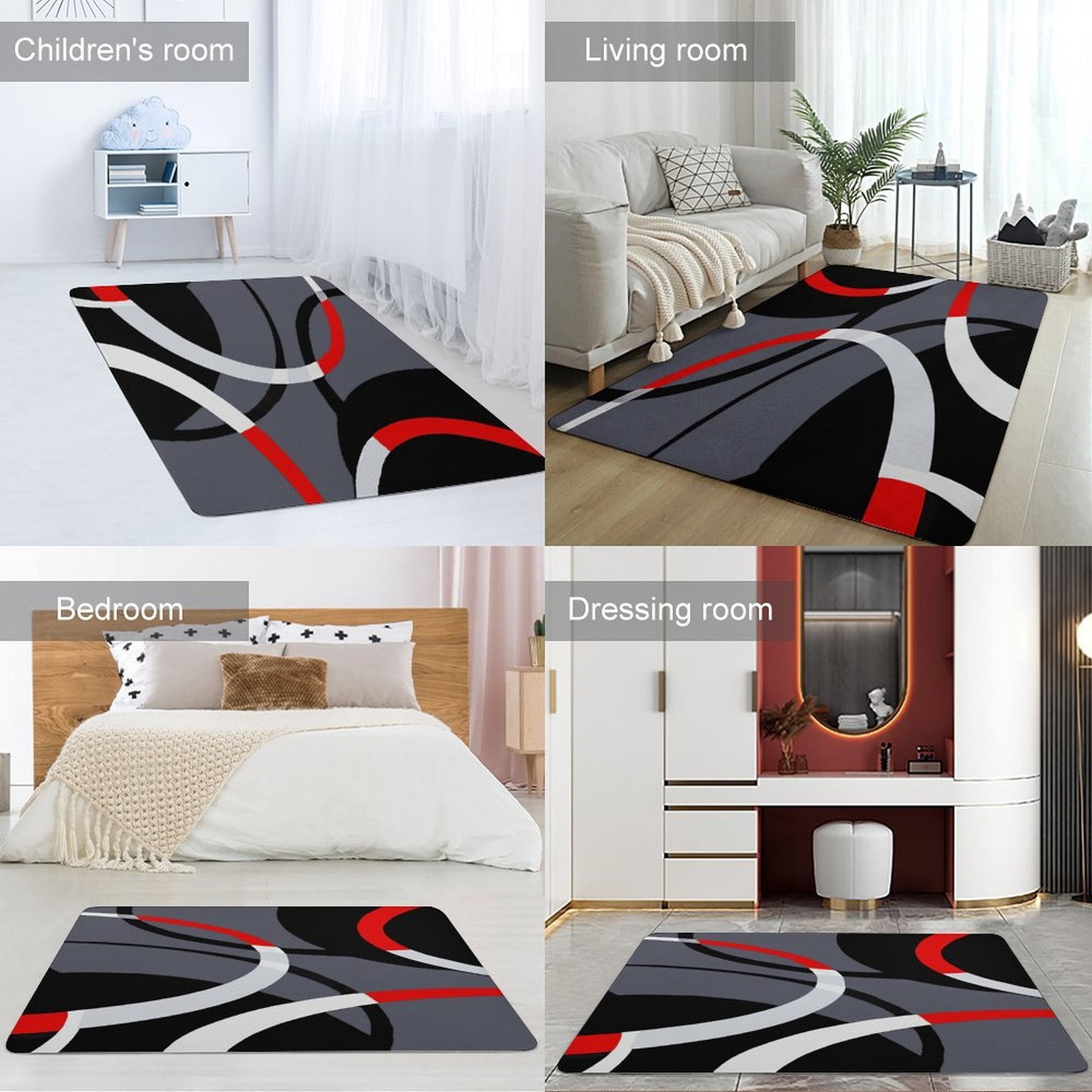 Modern Geometric Soft Comfy Area Rugs Carpet Suitable for Living Room Kitchen Bedroom Laundry Room Home Decorations 23.6"x35"