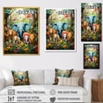 thumbnail image 4 of Designart "African Playground Colorful Nursery Theme III" People Framed Wall Art - Farmhouse Colorful Animal Nursery Hallway Framed Wall Art Decor, 4 of 6
