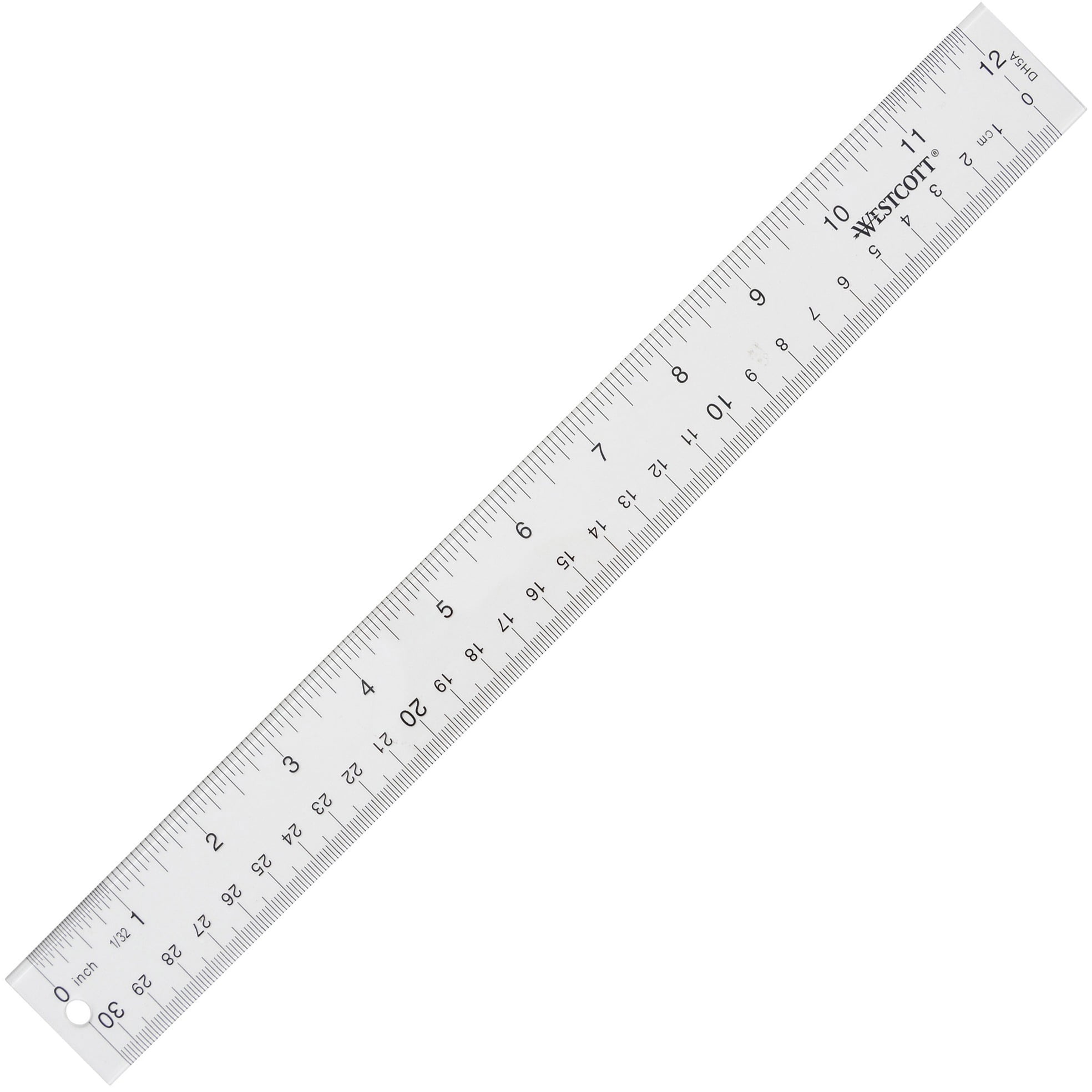 Westcott See Through Acrylic Ruler, 12", Metric, Imperial ...