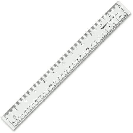 Westcott See Through Acrylic Ruler, 12