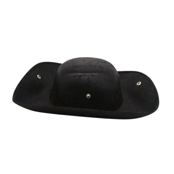 tamizeot Chapeau de Pirate Chapeau de Tricorne Halloween pour Jeu de Scène Rôles Photo Accessoire de Performance Noir