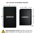 thumbnail image 5 of TEHOME Farmhouse Black Recessed Rectangle Bathroom Medicine Cabinet with Beveled Vanity Mirror for Wall, 5 of 7