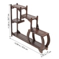 thumbnail image 2 of Homoyoyo Chinese Style Storage Rack Curio Display Rack Dark Brown 1Set Vintage Home Decor, 2 of 5