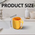 thumbnail image 2 of Lshylf Portable Plastic Mouthwash Cup With Toothbrush Slot Multicolor Handle Mug For Bathroom,Yellow*3,3.94*3.15 in, 2 of 5