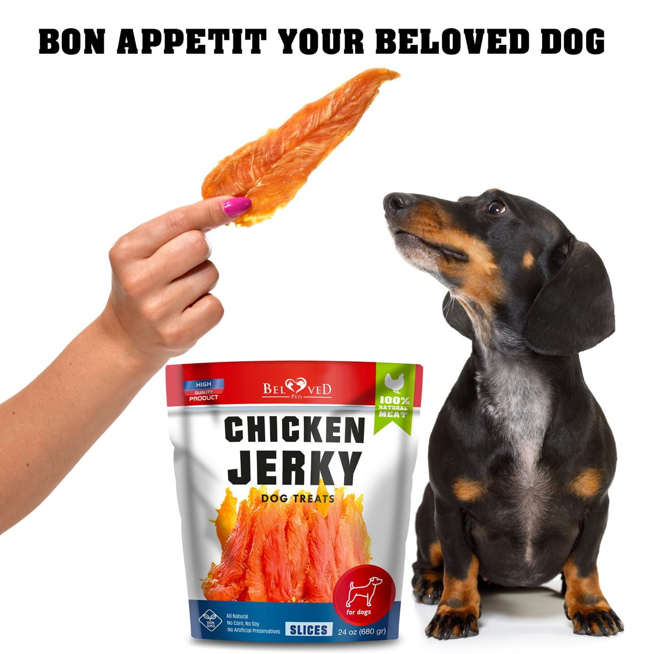 Chewbebe - Chicken Jerky Chips Dog Treats - 2.8-oz - Natural Pet Pantry