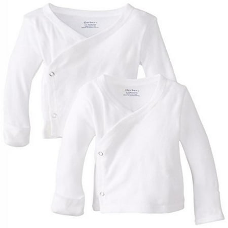 snap side baby gerber sleeve pack shirt mitten cuff newborn unisex short boy