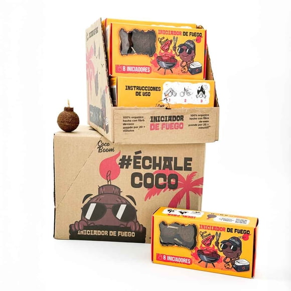 Iniciador De Fuego Carbon Leña Chimenea Cocoboom, 12-8 Pack