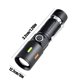 thumbnail image 3 of Mini linterna recargable fuerte | LED de alta potencia de 100 lúmenes | Luz de campamento al aire libre de aleación de aluminio | 3 modos: Alto, Bajo, Estroboscópico | IP65 a prueba de agua |, 3 of 6
