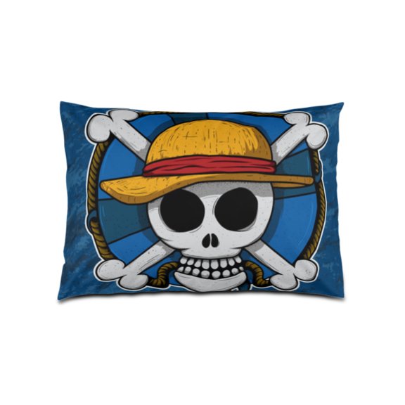 One Piece Anime Pillow Covers Classic Print Polyester Sofa Cushion Covers Home Decor Living Room Cushion Covers for Bed Sofa Car 20" X 14"