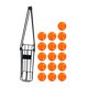 thumbnail image 2 of Contenedor de almacenamiento de cesta Pickleball Retriever con 16 Uds. Pickleball de 40 agujeros Naranja, 2 of 8