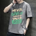 thumbnail image 2 of Camisetas holgadas para hombre, camisetas de algodón 100% para hombre, camisetas de hip hop con letras, ropa barata, cómoda, elegante y a la moda, 2 of 5