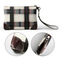 thumbnail image 5 of Leather Clutch 8 X 5. 5 In Wrist Strap And Hand Bag Easy To Carry Lightweight Waterproof And Durable White Buffalo Plaid Check Tartan Scotland_3, 5 of 6