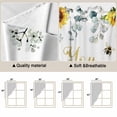 thumbnail image 5 of Swag Valance Curtains for Windows, Sunflower Light Filtering Kitchen Curtains with Rod Pocket, Summer Botanical Green Eucalyptus Leaves Window Treatment Valances for Living Room, 28x36 - 2 PCS, 5 of 9
