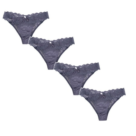 

Women Underwear Brief Fashion Lace Lingerie Lace Pants Lace Low Waist Panties 4PC
