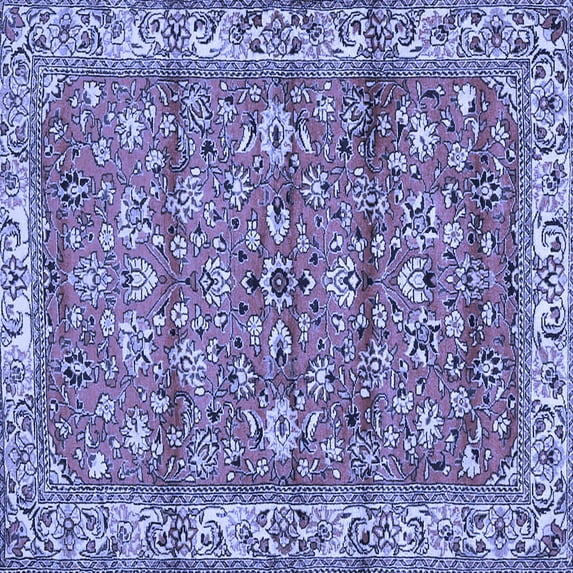 Ahgly Company Indoor Square Persian Blue Traditional Area Rugs, 7' Square