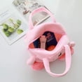 thumbnail image 2 of Bolsa organizadora de maquillaje HUOGUO, terciopelo de felpa rosa, 32 cm x 23 cm, 2 of 5
