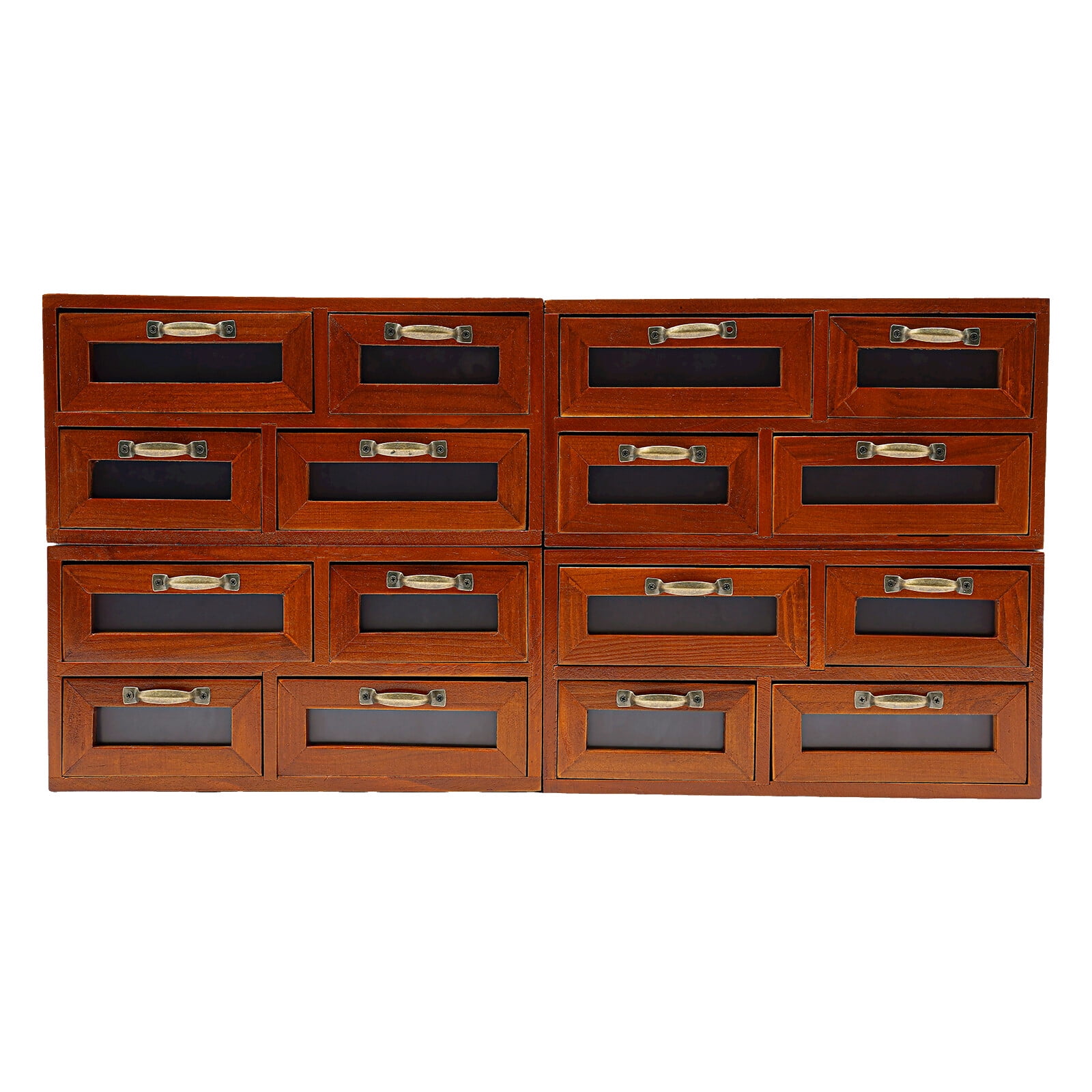 Vintage Small Wooden Desktop Storage Box Drawer Display Shelf Organizer Craft for Bedroom, Living Room
