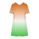 thumbnail image 3 of Puntoco Vestido De Manga Corta Con Cuello En V, Vestido De Verano De Manga Corta De Color Sólido Para Mujer Naranja L, 3 of 4
