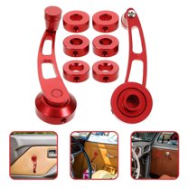 Raindrops DIY Installation Red Crank Lever Car Window Crank Handle 1 Set 5.1x1.5x1.2in