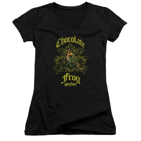 Harry London Chocolates - Harry Potter Chocolate Frog Juniors V-Neck Shirt