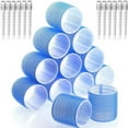 thumbnail image 3 of Large Hair Rollers Set - 24 Pieces with 12 Jumbo Rollers and 12 Clips for Long Thick Hair Volume (Black), 3 of 11