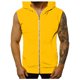 thumbnail image 1 of Mens Zipper Up Workout Hooded Tank Tops With Pockets Bodybuilding Sleeveless Muscle T Shirt Fitness Training Hoodies M, 1 of 4