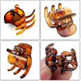 thumbnail image 3 of 12 Pcs Small Hair Clips Medium Hair Claw Plastic Brown Claw Clips For Women Girls, 3 of 5