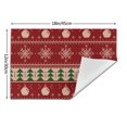 thumbnail image 3 of XMXT Woven Placemats Set of 4, Christmas Knit Prints Stain Resistant Table Runner Anti-Skid Place Mats for Dining Table, 12 x 18 inches, 3 of 6