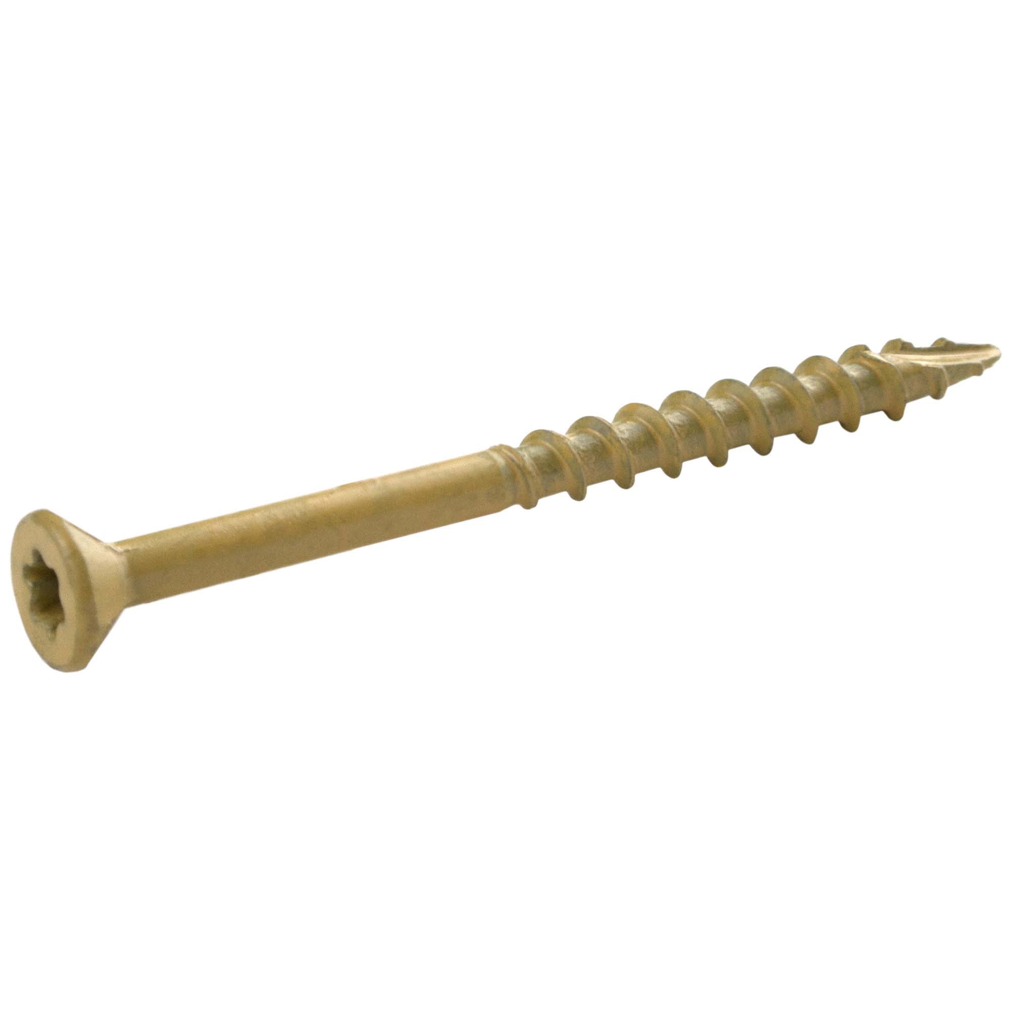 Grip-Rite PrimeGuard Plus #9 x 2-1/2 in. Tan Wood to Wood Deck Screw 25lb. Bucket