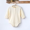thumbnail image 2 of Fesfesfes Newborn Infant Baby Jumpsuit Girls Boys Solid Ribbed Romper Bodysuit Outfits Clothes Plus Size $10, 2 of 9