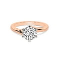 thumbnail image 5 of IGI Certified 1 Carat Round Shape Lab Grown Diamond Engagement Ring | 14K Rose Gold | Seraphina Twist Prongs Solitaire Diamond Ring | FG-VS1-VS2 Quality Friendly Diamonds, 5 of 7