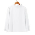 thumbnail image 5 of Xingpeng Womens Flutter Sleeve Blouses Long Sleeve Casual Tops Spring Summer Outfits Dressy Shirts White XXXL, 5 of 8