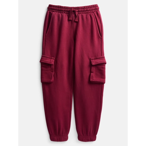 Wonder Nation Boys Fleece Cargo Jogger Pants, Sizes 4-18 & Husky